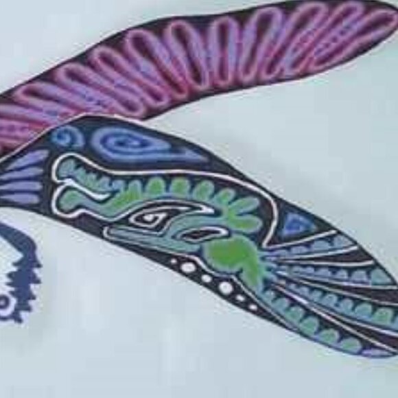 Three Dragonflies Art prints with Subliminal Wing Designs framed in a White Wood - Picture 10 of 12